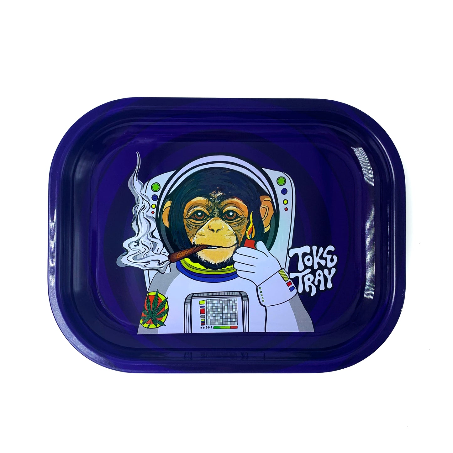 Space Monkey Rolling Tray Set | With Pink Grinder and Raw Rolling Papers