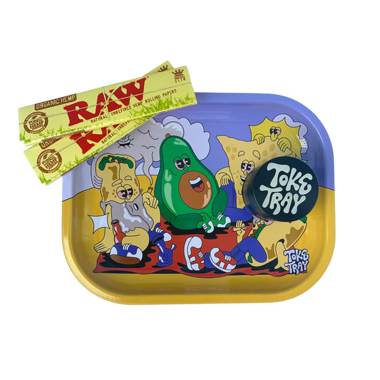 Taco Tuesday Rolling Tray Set | With Grinder and Raw Rolling Papers